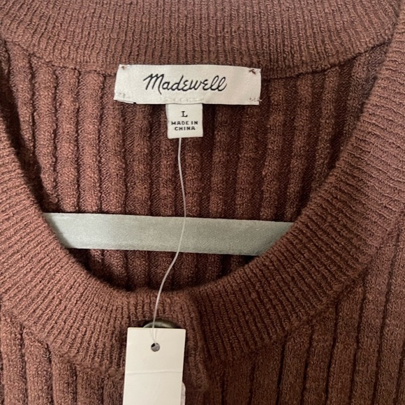 Madewell Kendale Button-Front Crop Sweater Tank - Picture 6 of 8